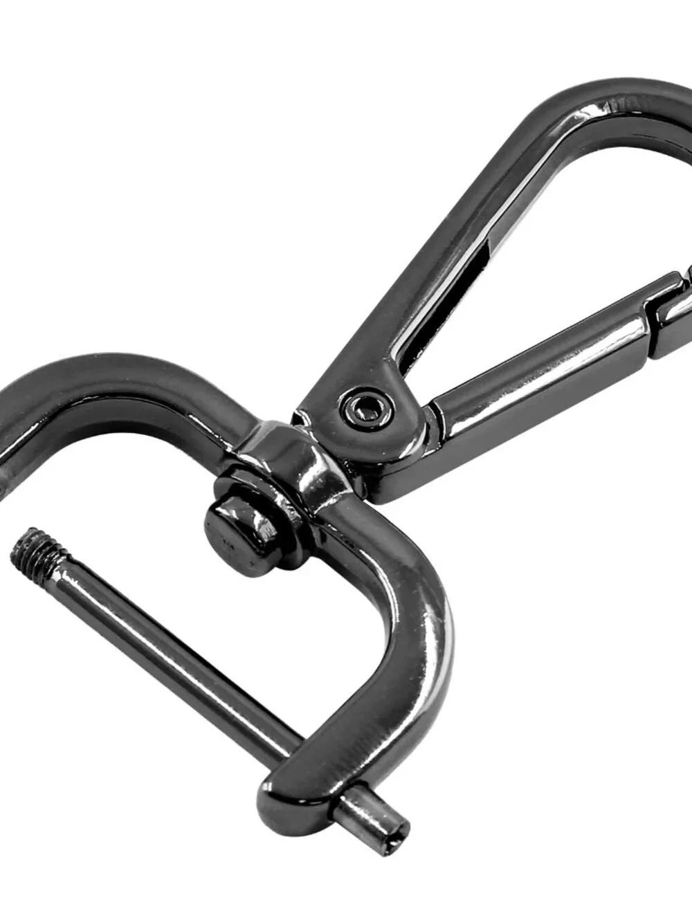 Litoexpe 4-Pack Detachable Snap Hook Swivel Clasp with 1 Inch Screw Bar, Black H